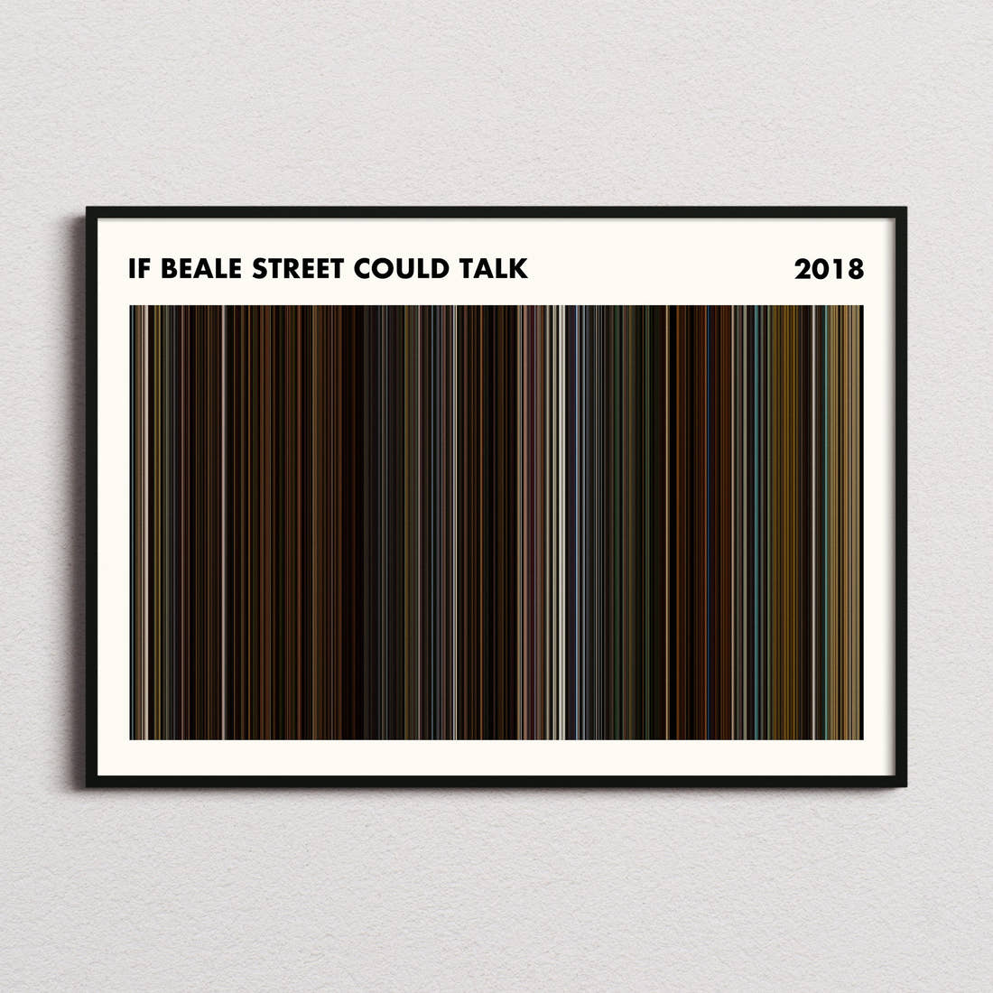 If Beale Street Could Talk Movie Barcode Poster - Simplified