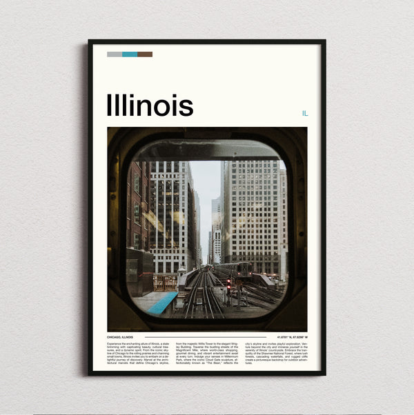 Illinois - View From Train Window - Travel Print