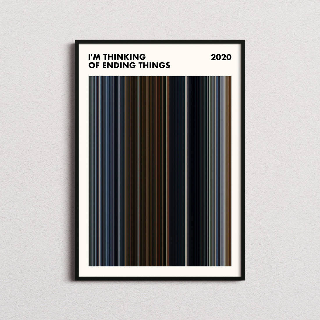 I'm Thinking of Ending Things Movie Barcode Poster - Simplified