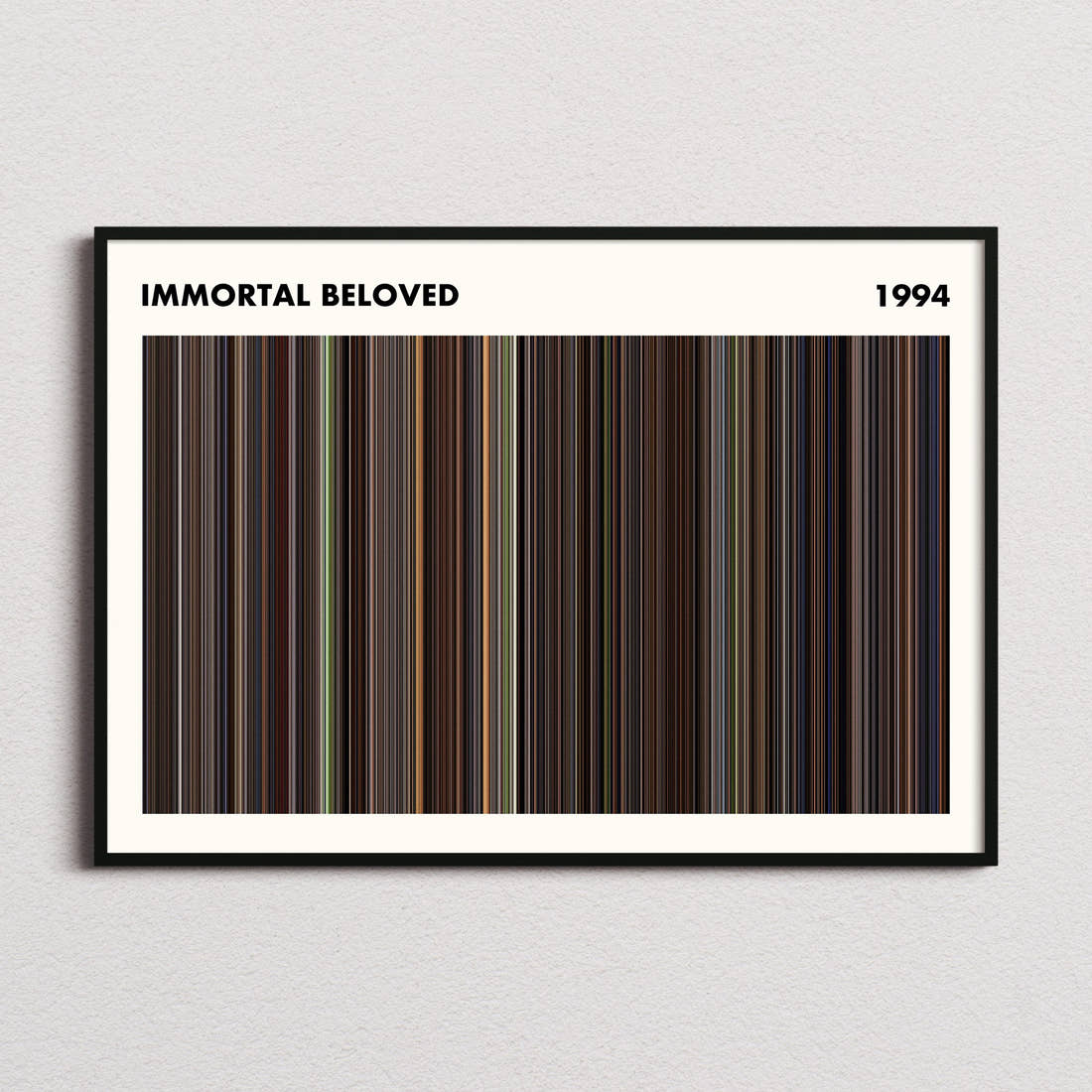Immortal Beloved Movie Barcode Poster - Simplified