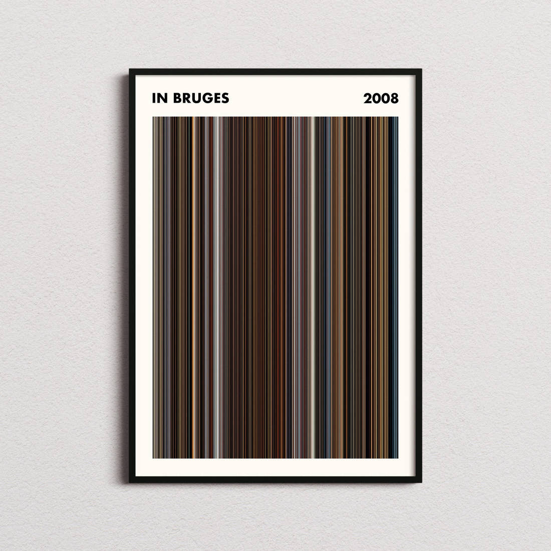In Bruges Movie Barcode Poster - Simplified