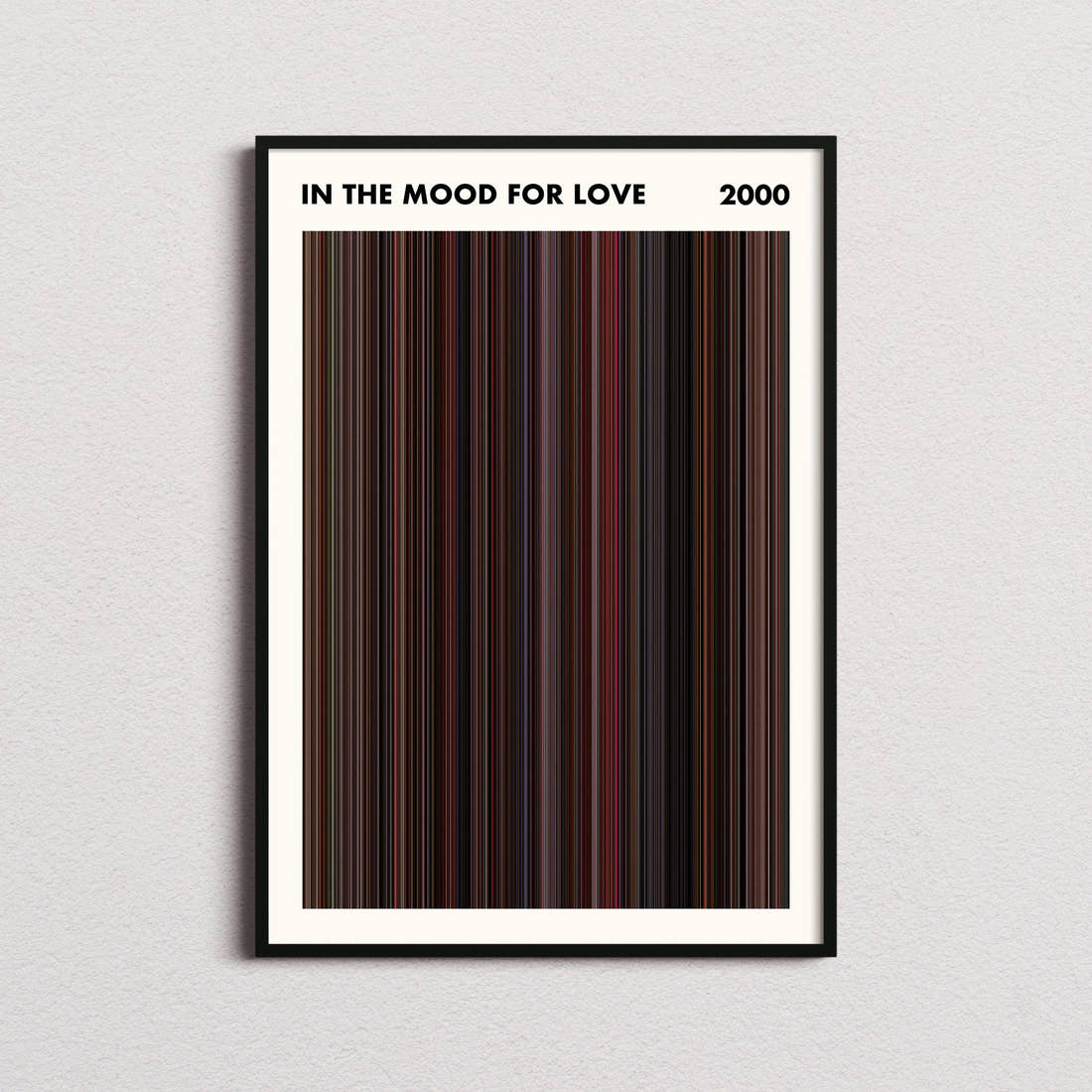 In the Mood for Love Movie Barcode Poster - Simplified