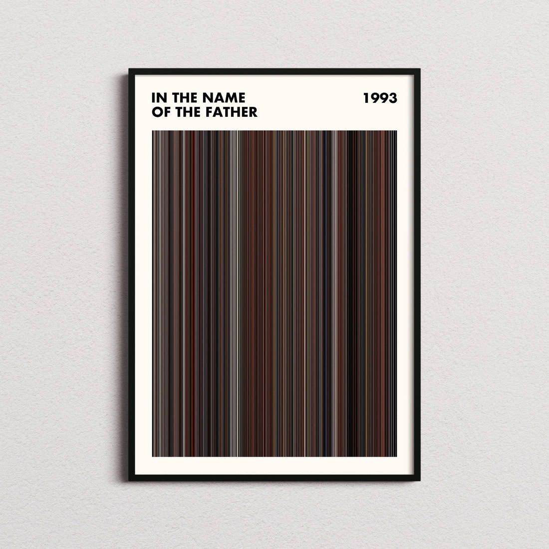 In the Name of the Father Movie Barcode Poster - Simplified