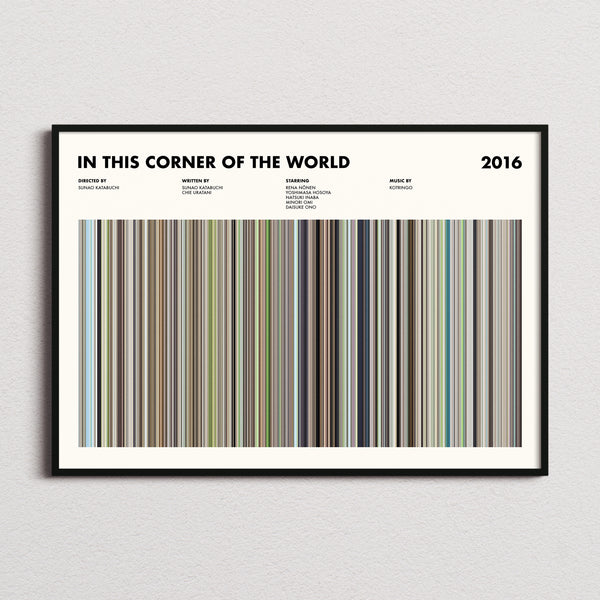 In This Corner of the World Movie Barcode Poster