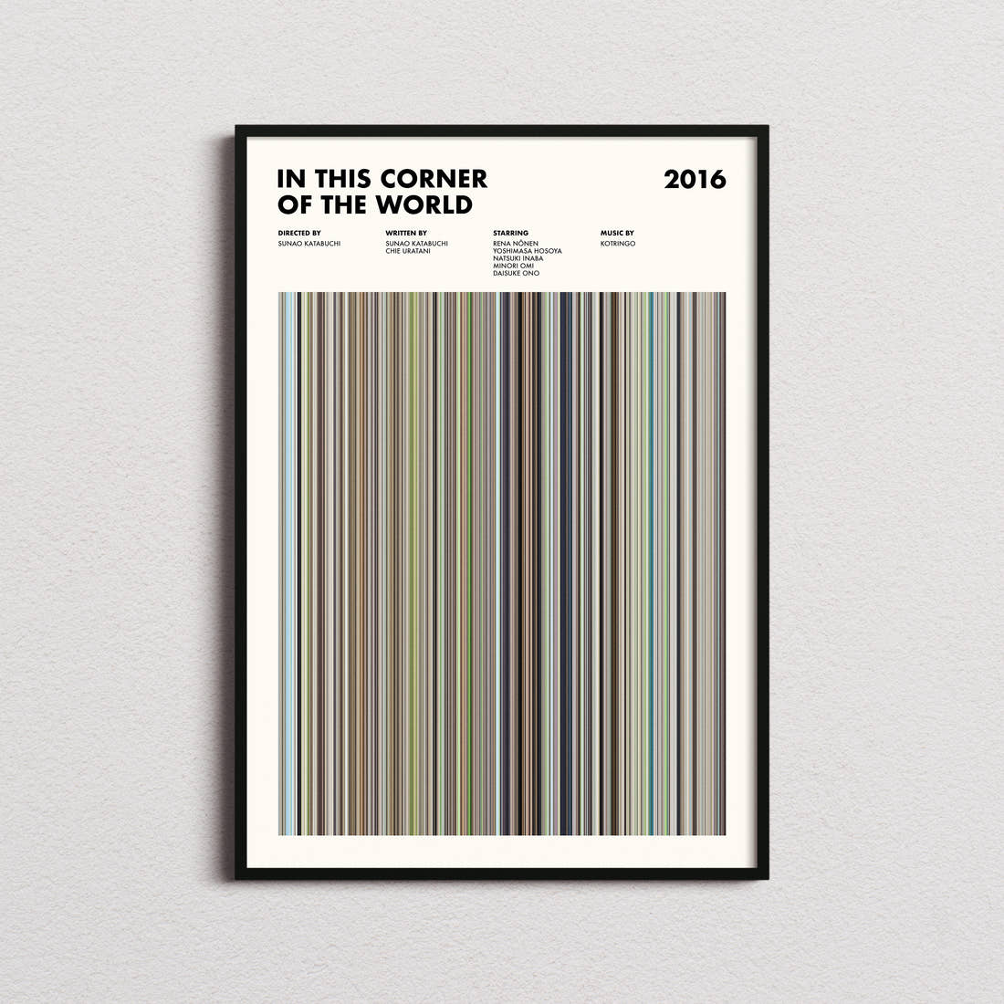 In This Corner of the World Movie Barcode Poster