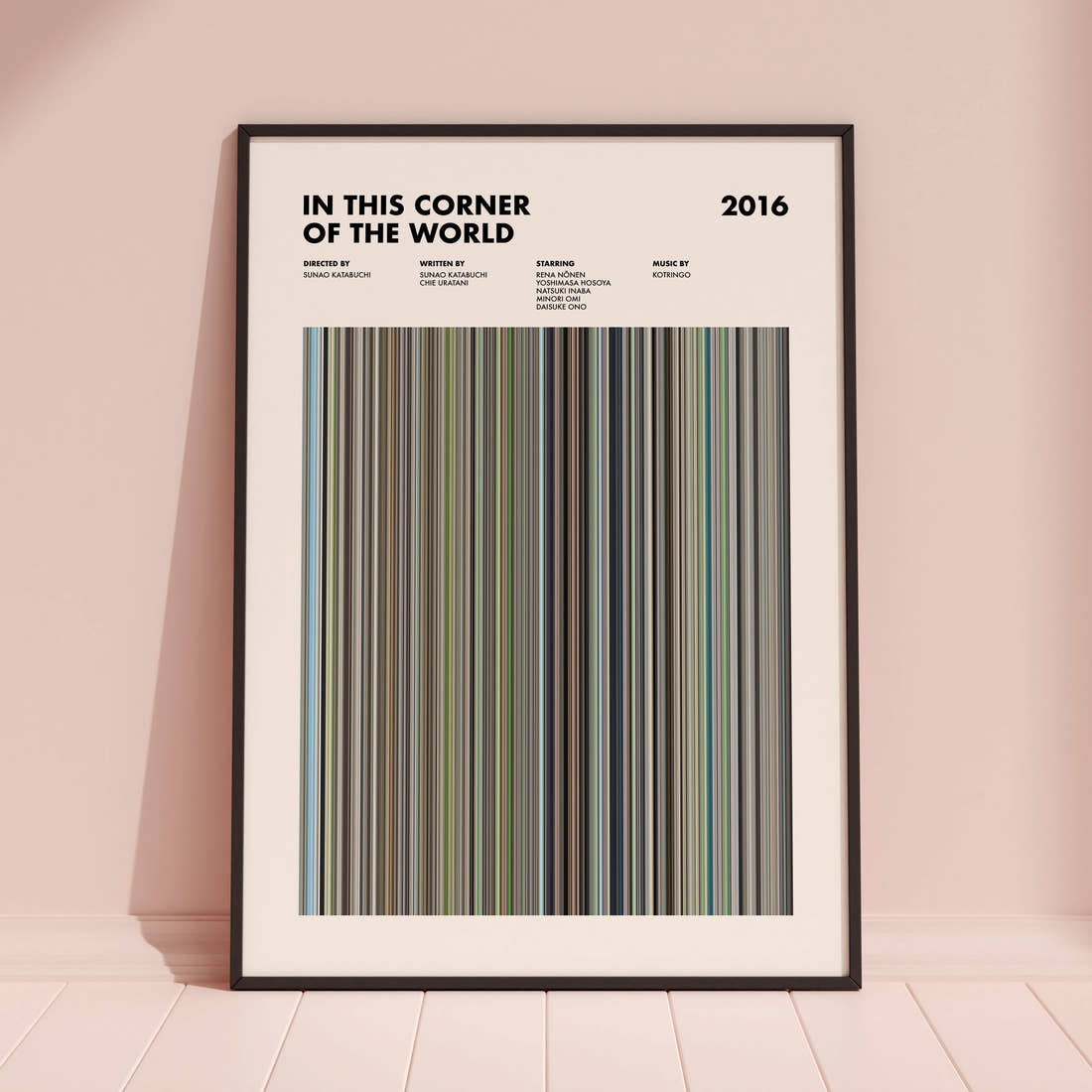 In This Corner of the World Movie Barcode Poster