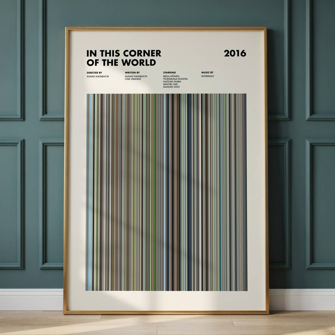In This Corner of the World Movie Barcode Poster