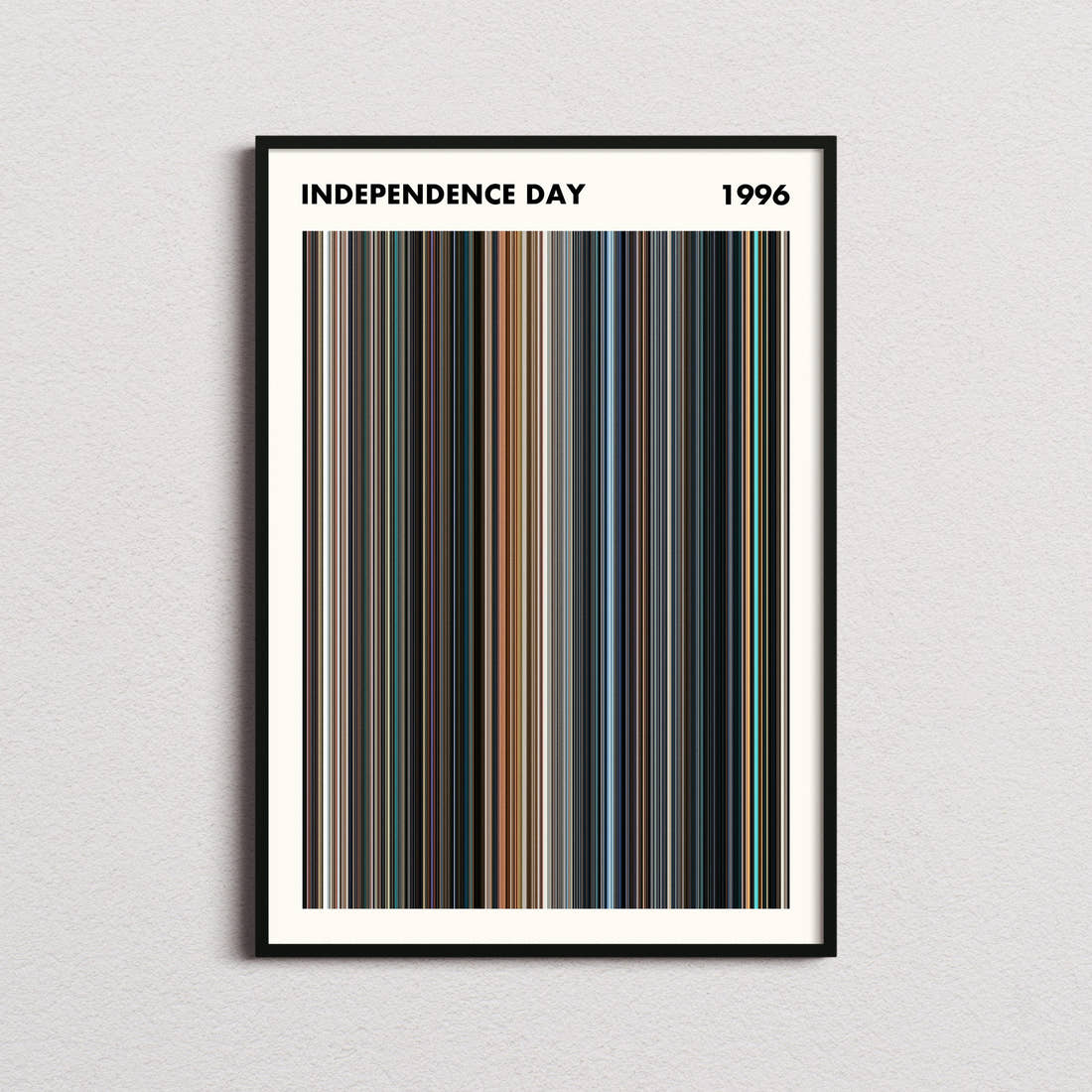 Independence Day Movie Barcode Poster - Simplified