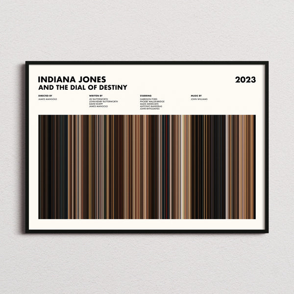 Indiana Jones and the Dial of Destiny Movie Barcode Poster