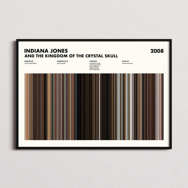 Indiana Jones and the Kingdom of the Crystal Skull Movie Barcode Poster