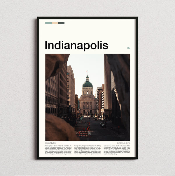 Indianapolis - State Capitol Building - Travel Print