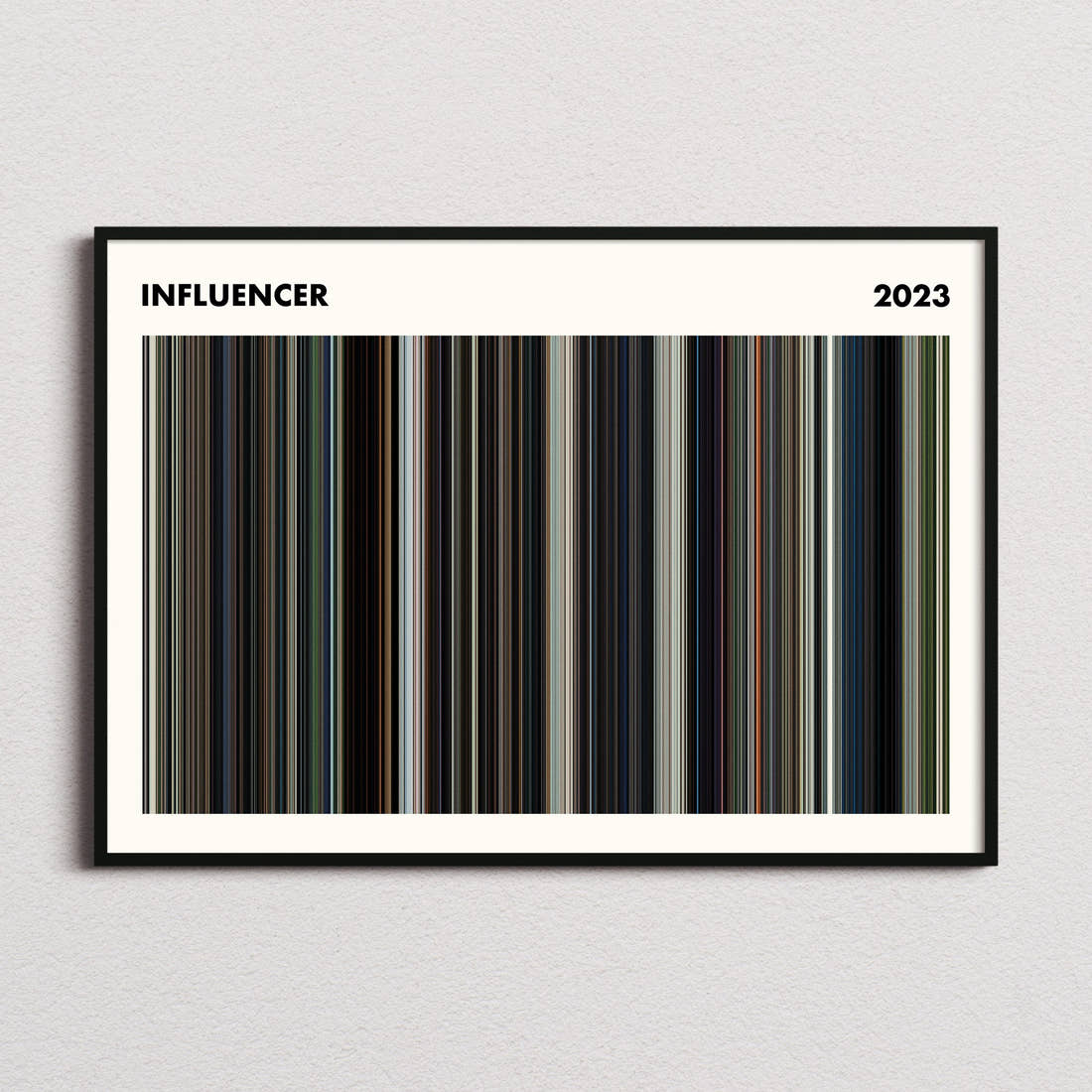 Influencer Movie Barcode Poster - Simplified