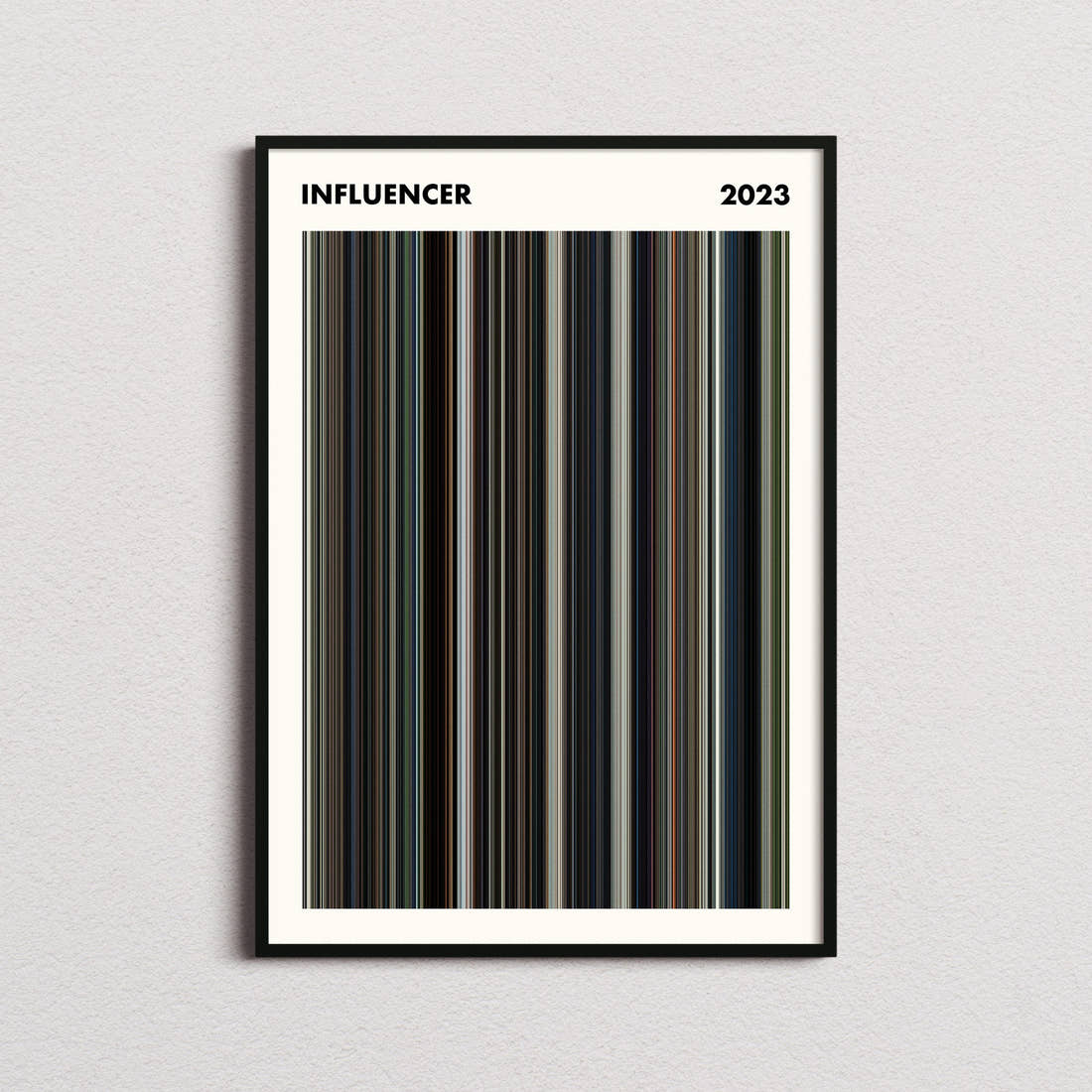 Influencer Movie Barcode Poster - Simplified