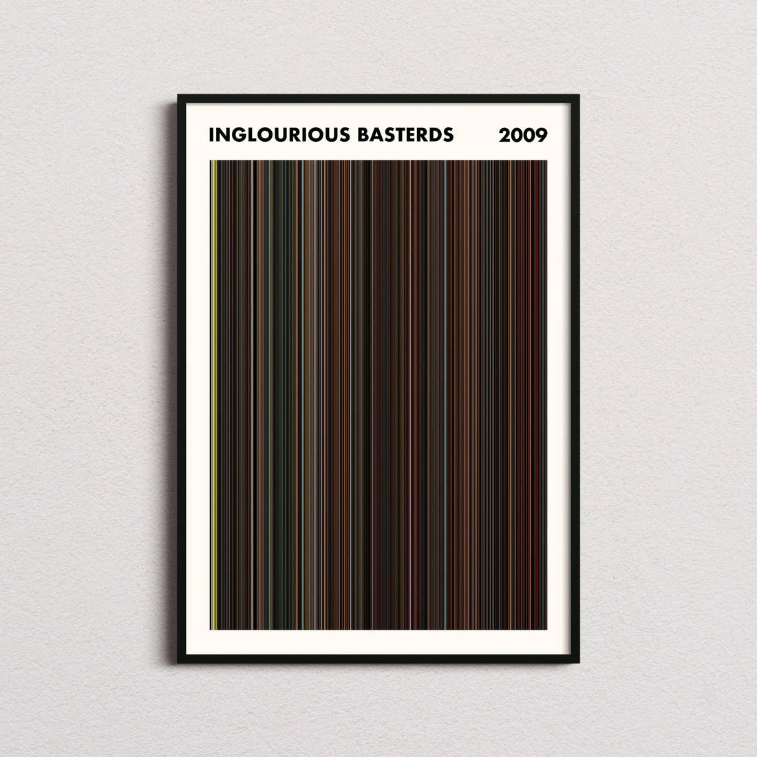 Inglourious Basterds Movie Barcode Poster - Simplified