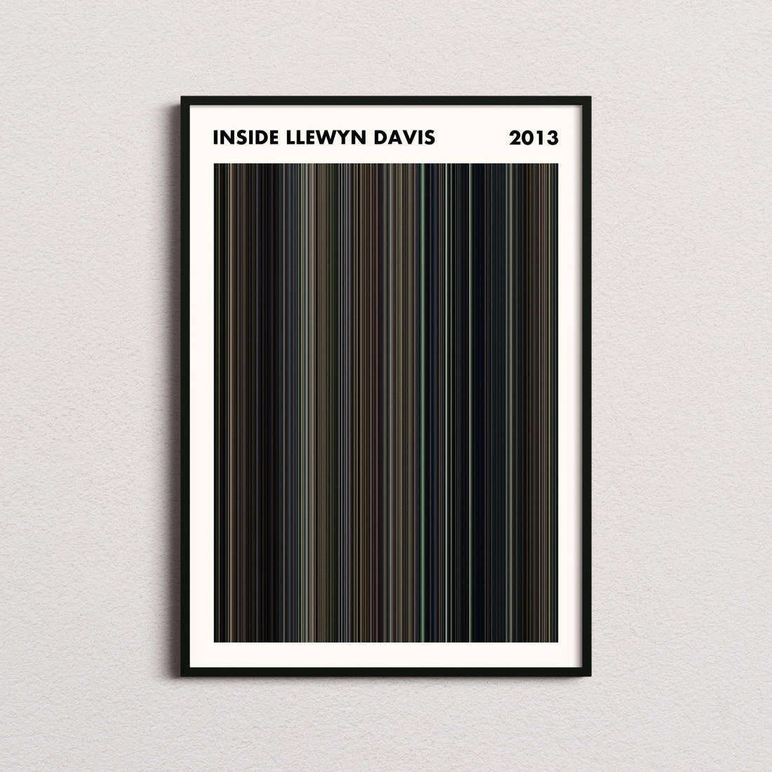 Inside Llewyn Davis Movie Barcode Poster - Simplified