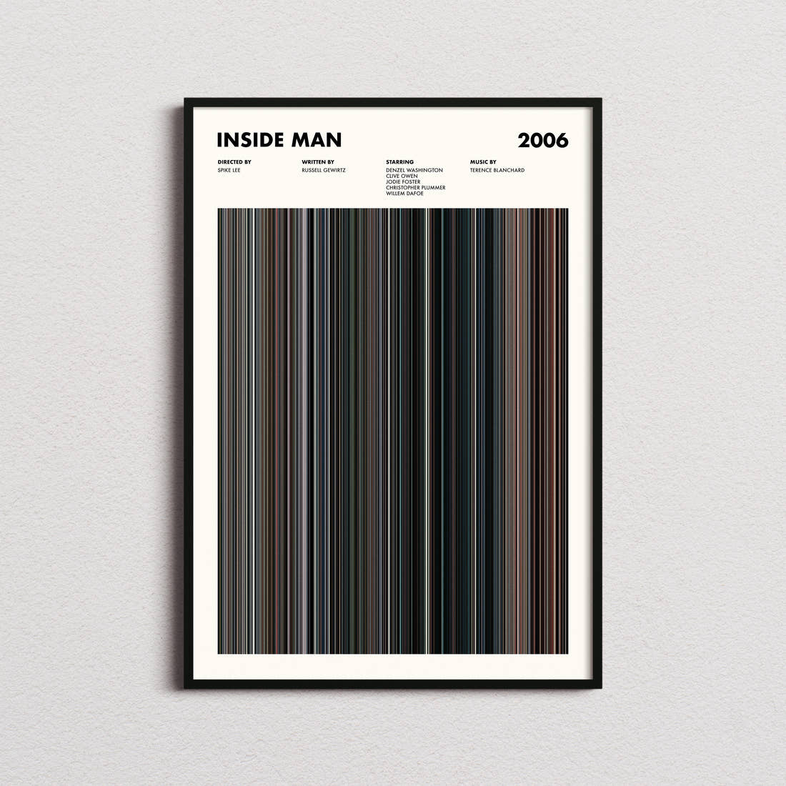 Inside Man Movie Barcode Poster