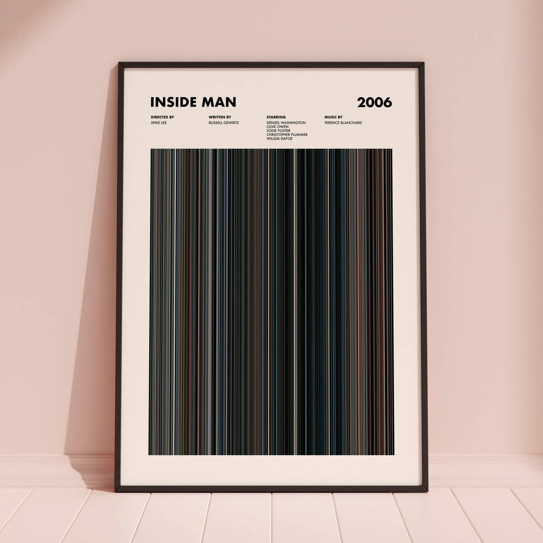 Inside Man Movie Barcode Poster
