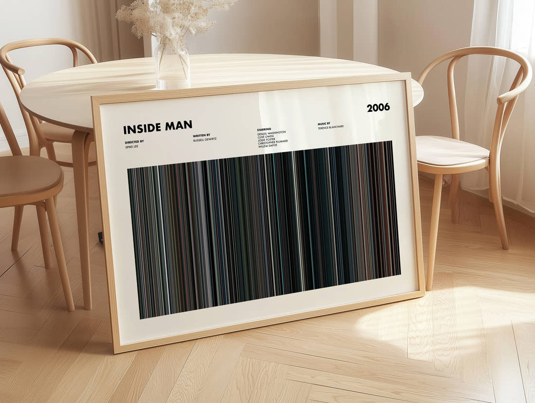 Inside Man Movie Barcode Poster