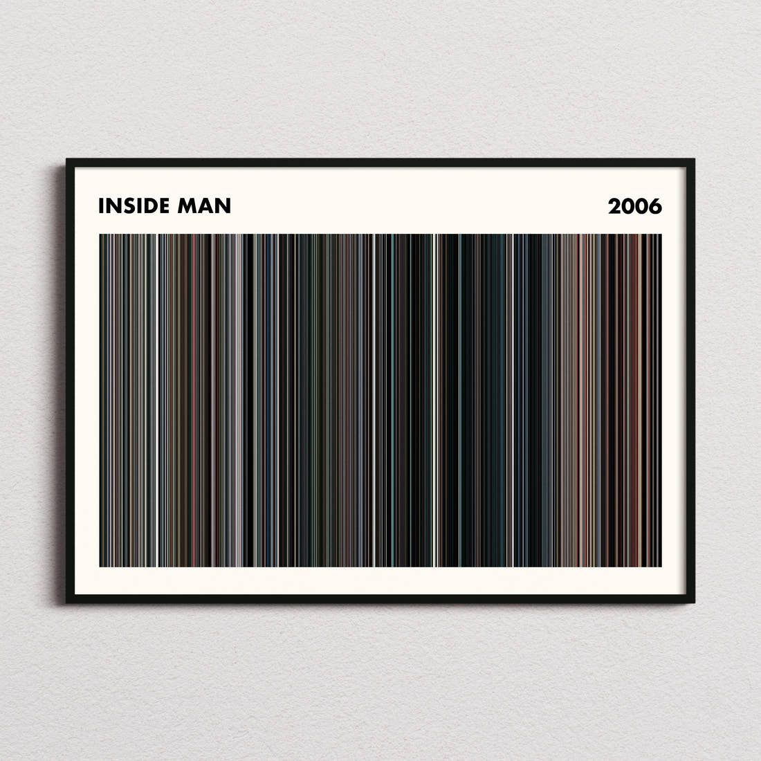 Inside Man Movie Barcode Poster - Simplified
