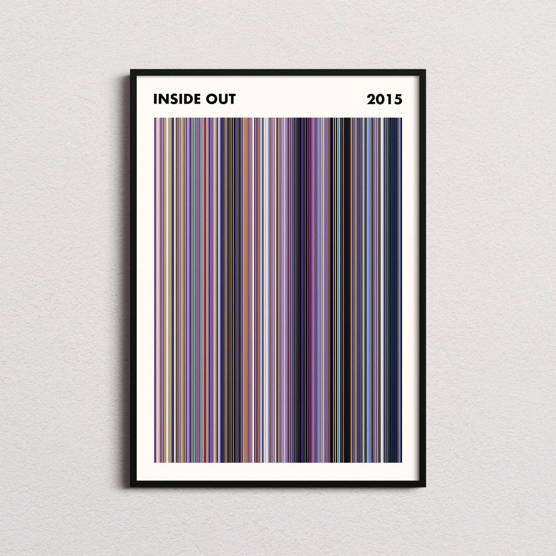 Inside Out Movie Barcode Poster - Simplified