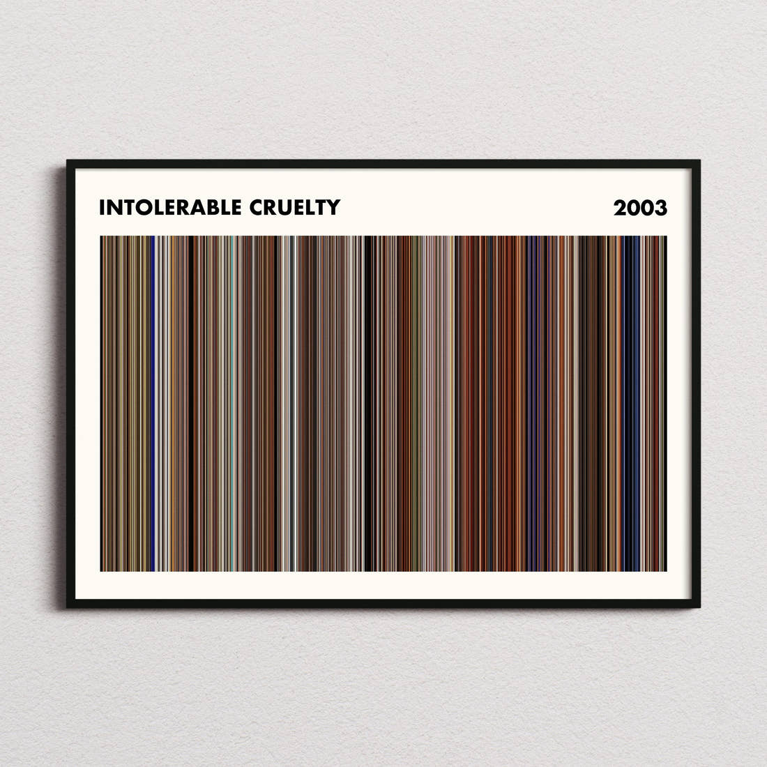 Intolerable Cruelty Movie Barcode Poster - Simplified