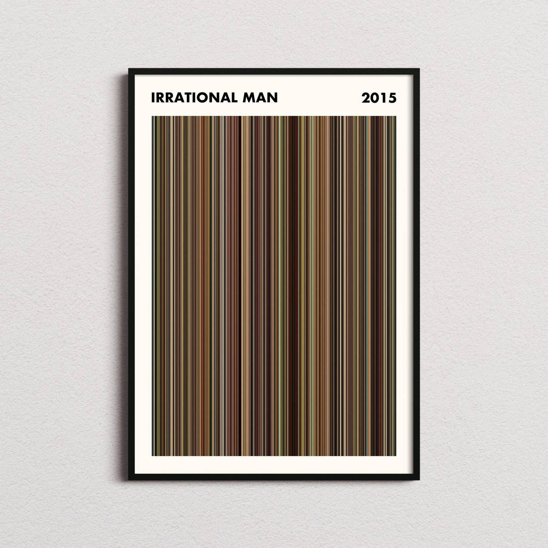 Irrational Man Movie Barcode Poster - Simplified