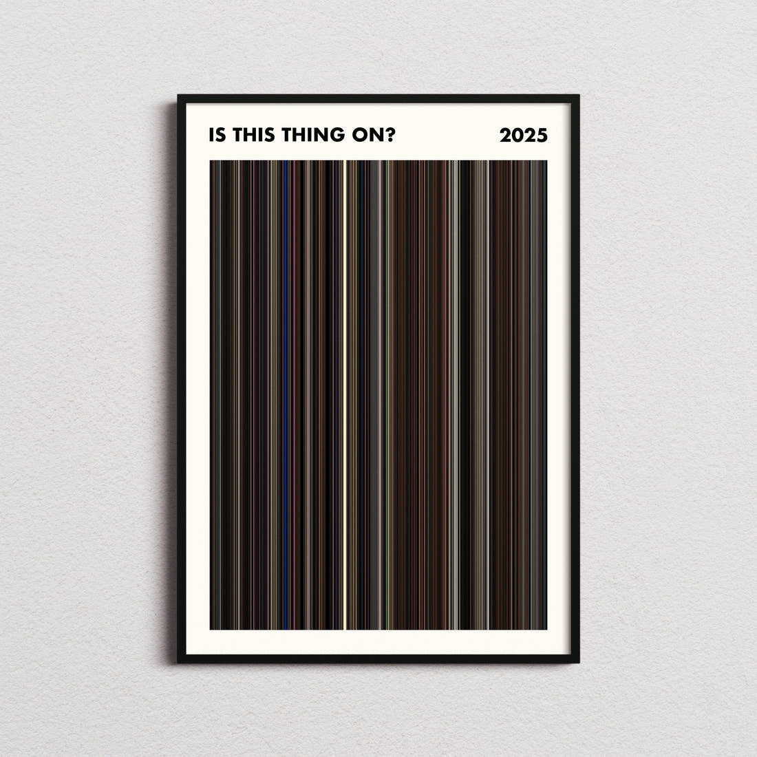Is This Thing On? Movie Barcode Poster - Simplified