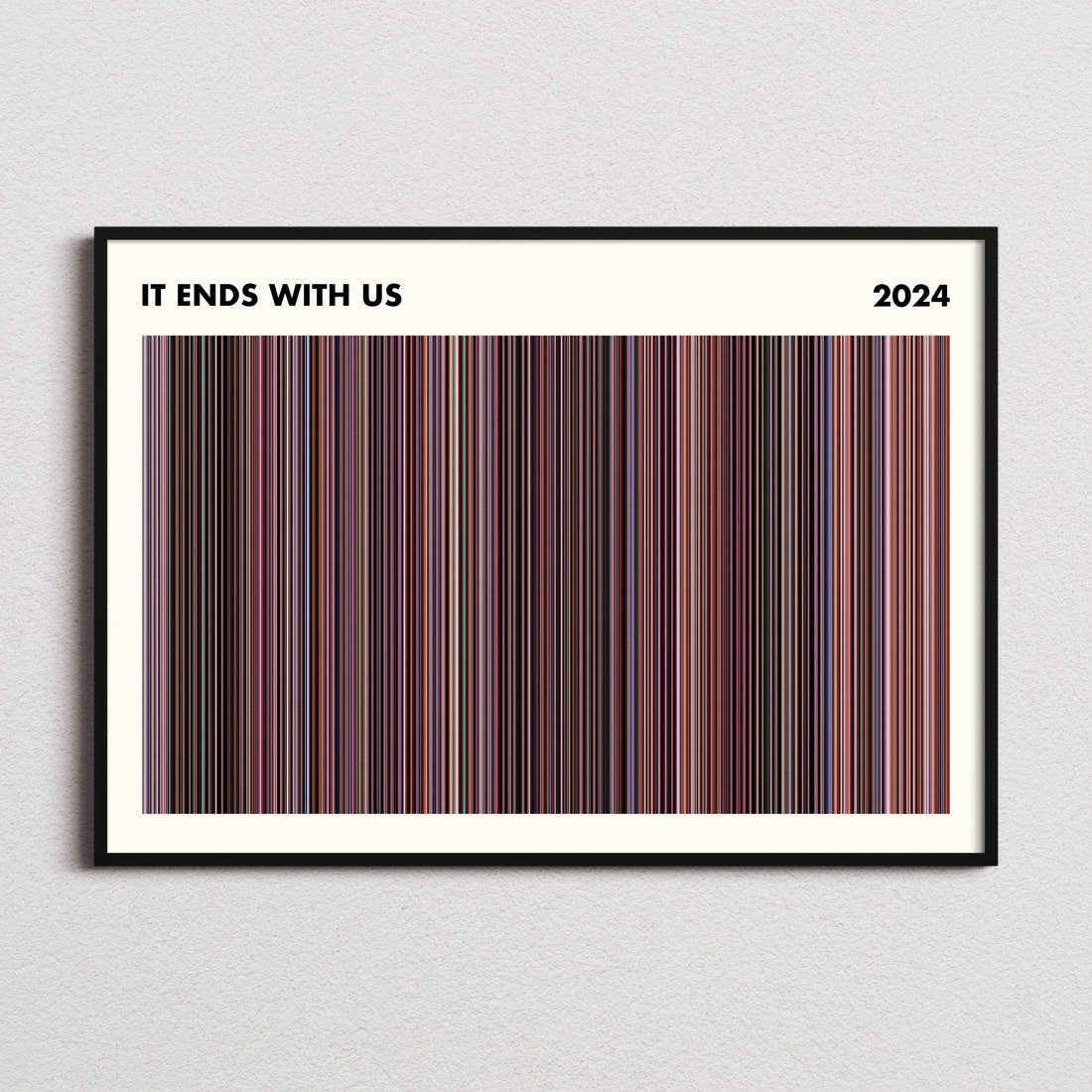 It Ends with Us Movie Barcode Poster - Simplified