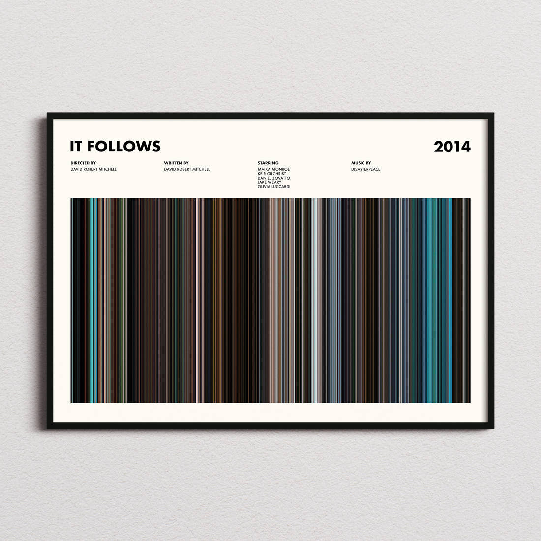 It Follows Movie Barcode Poster