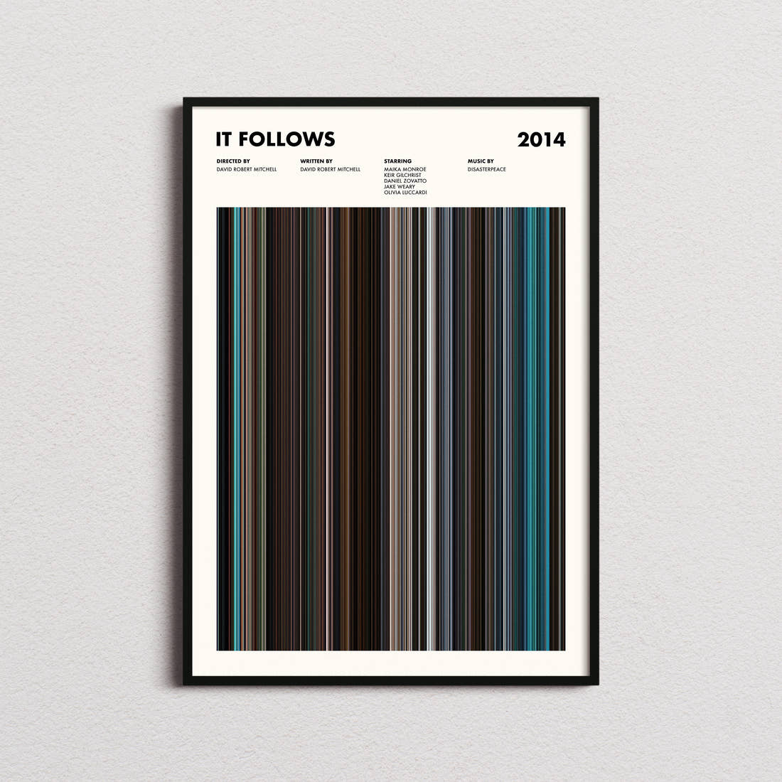 It Follows Movie Barcode Poster