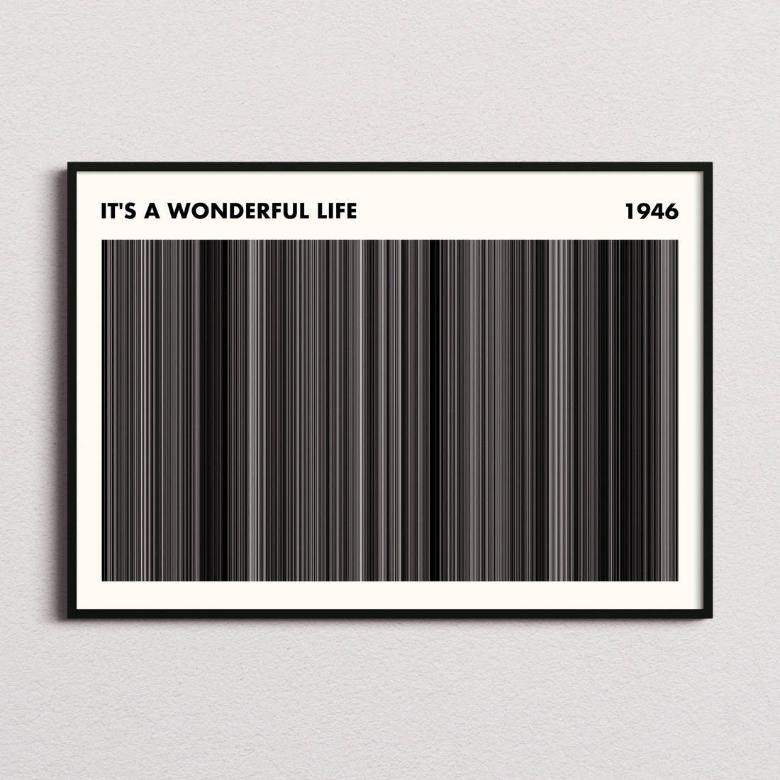 It's a Wonderful Life Movie Barcode Poster - Simplified
