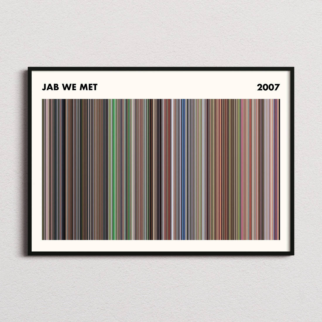 Jab We Met Movie Barcode Poster - Simplified