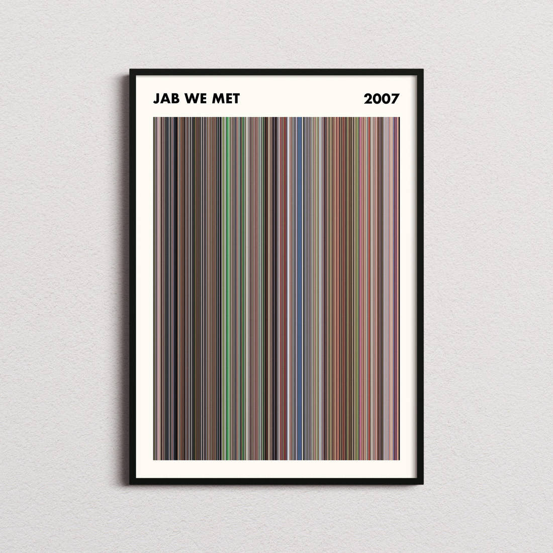 Jab We Met Movie Barcode Poster - Simplified