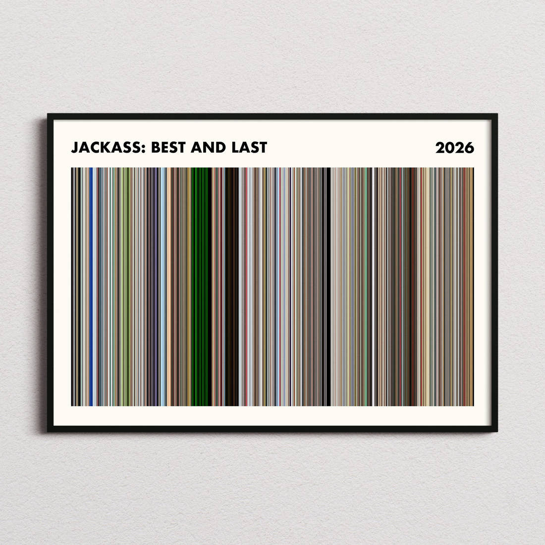 Jackass: Best and Last Movie Barcode Poster - Simplified