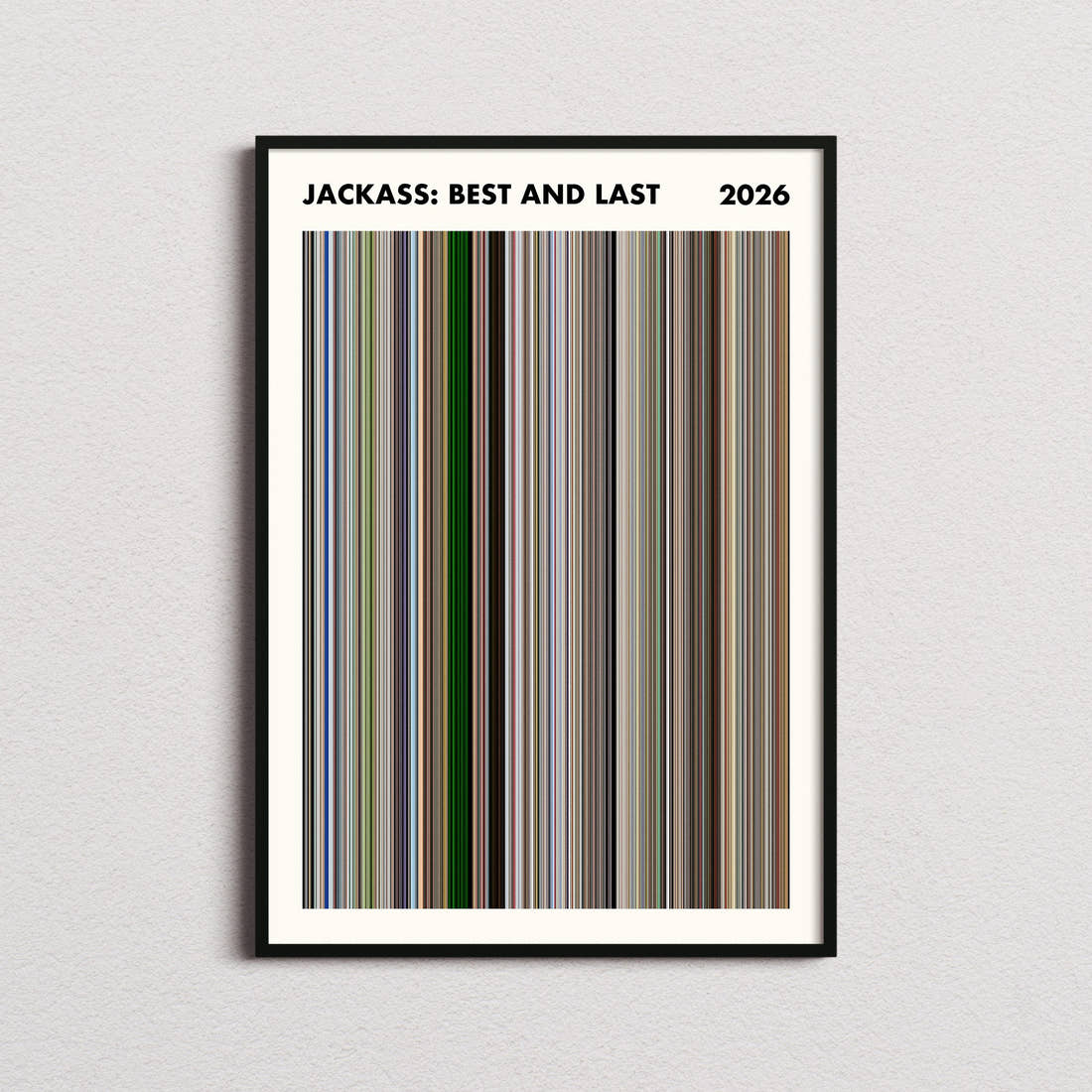 Jackass: Best and Last Movie Barcode Poster - Simplified