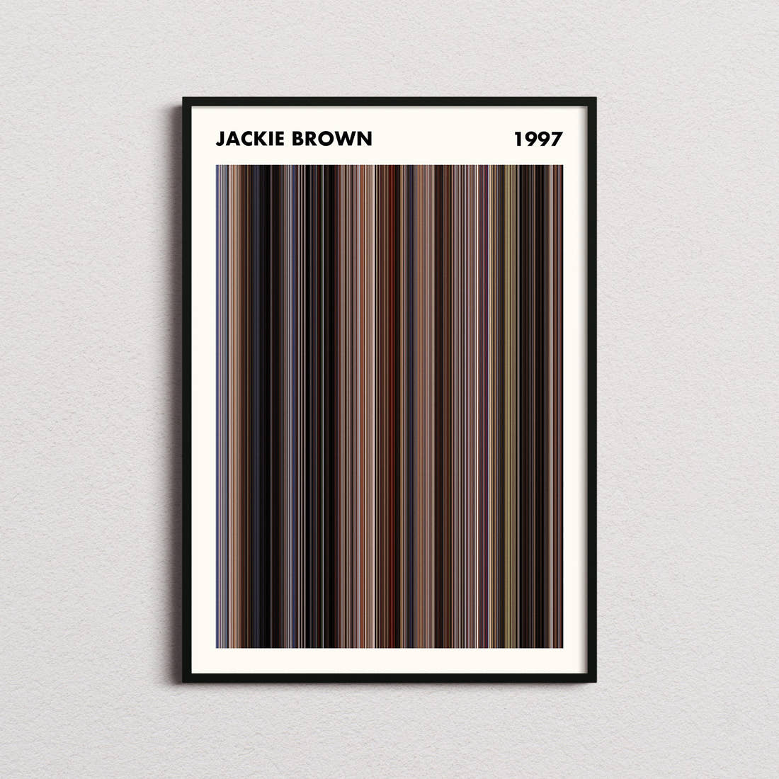 Jackie Brown Movie Barcode Poster - Simplified