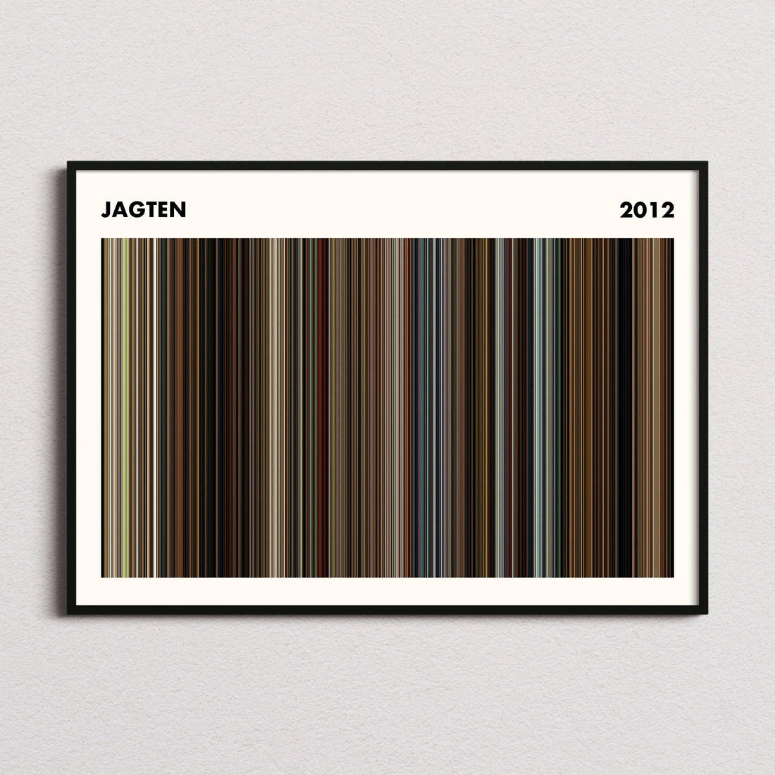 Jagten Movie Barcode Poster - Simplified