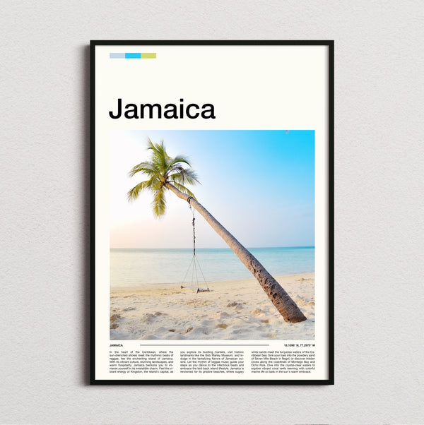 Jamaica - Palm Tree Swing - Travel Print