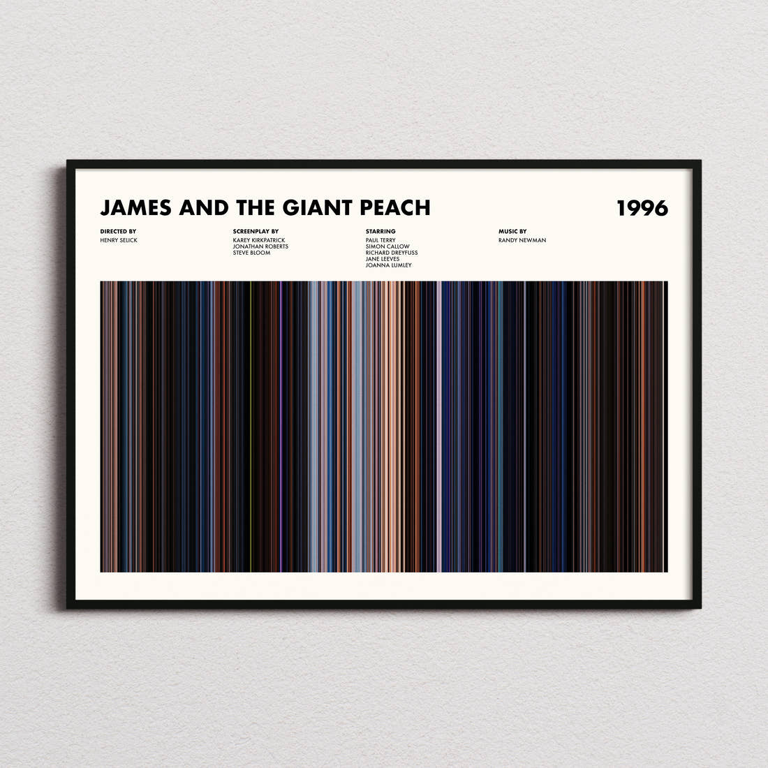 James and the Giant Peach Movie Barcode Poster