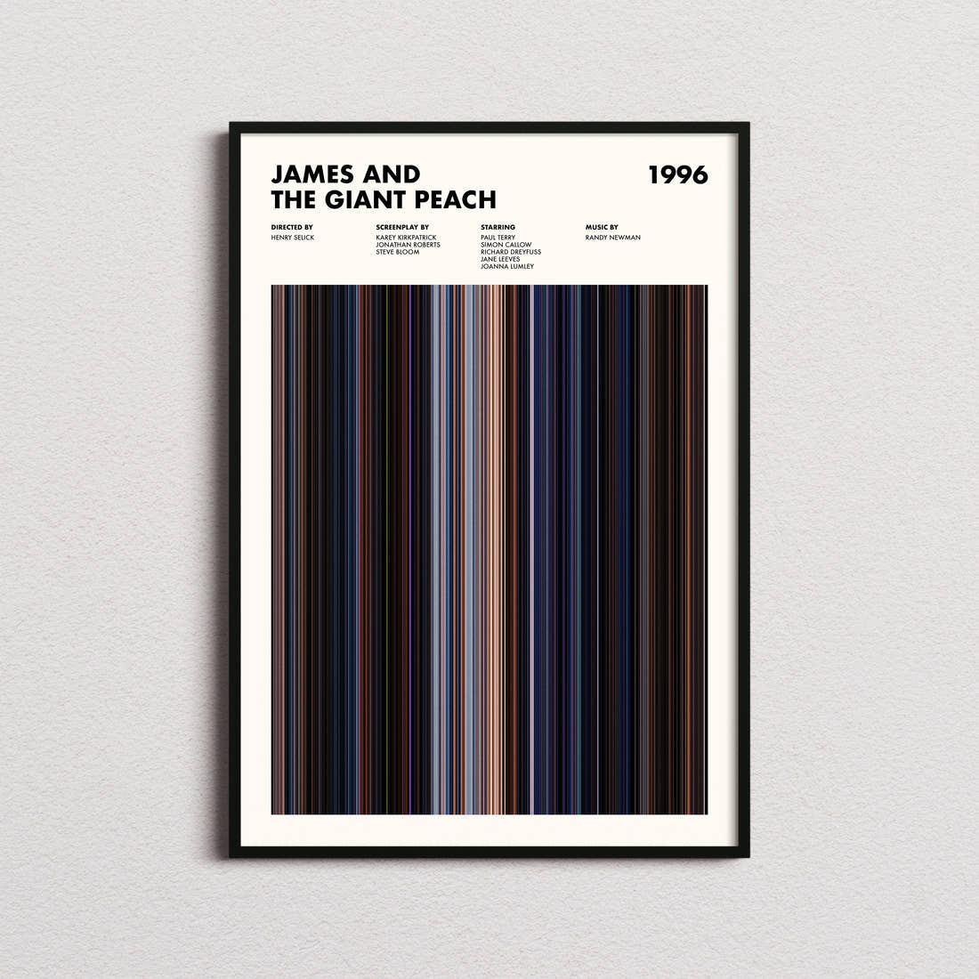 James and the Giant Peach Movie Barcode Poster