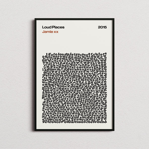 Jamie XX Loud Places Lyric Print
