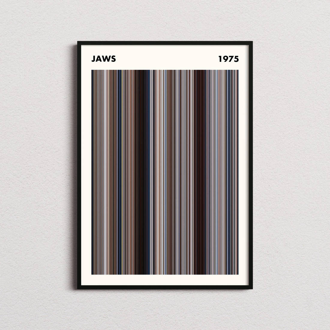Jaws Movie Barcode Poster - Simplified