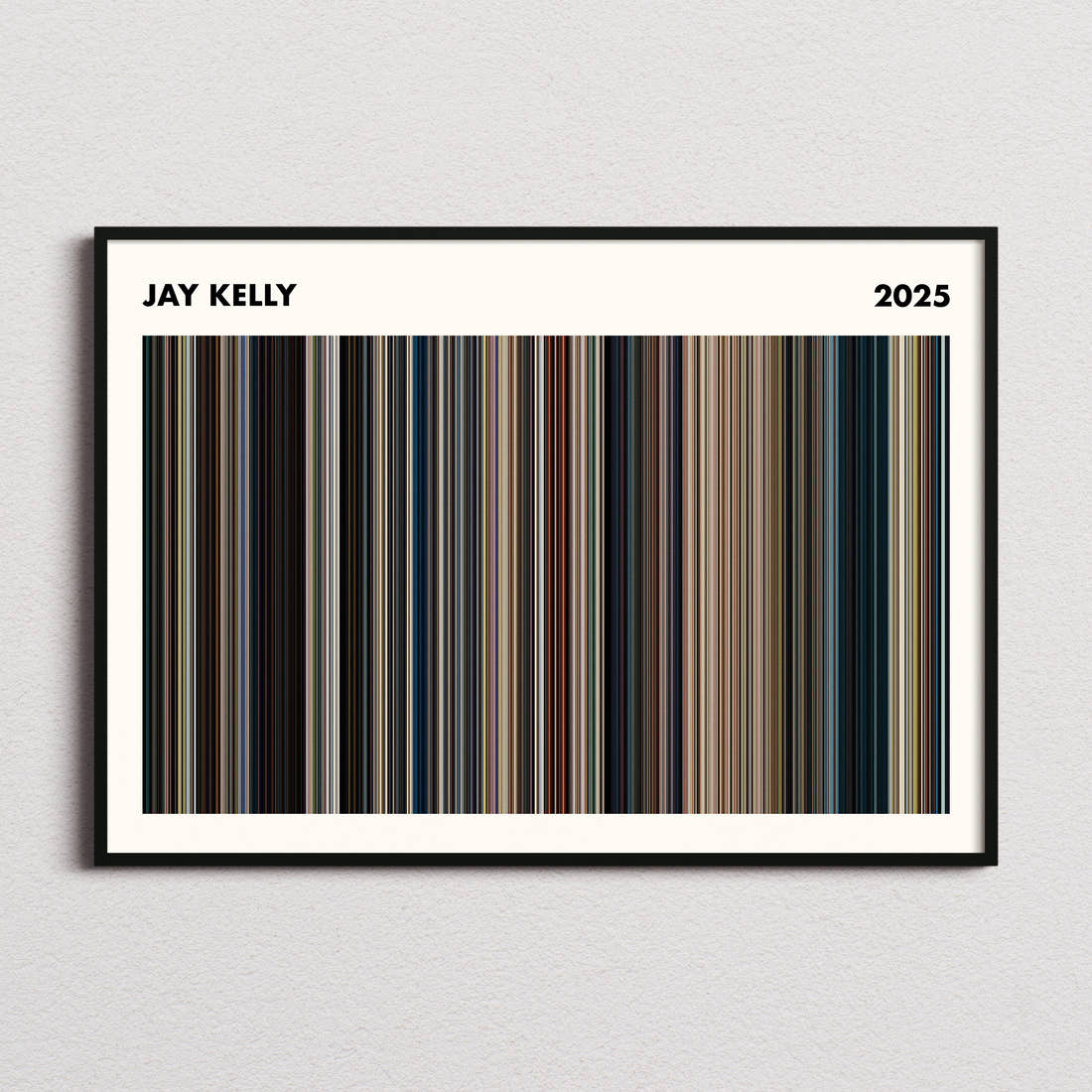Jay Kelly Movie Barcode Poster - Simplified