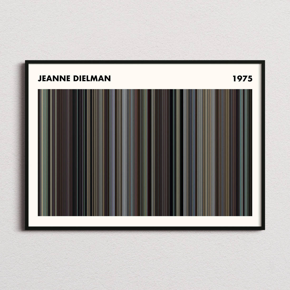 Jeanne Dielman Movie Barcode Poster - Simplified