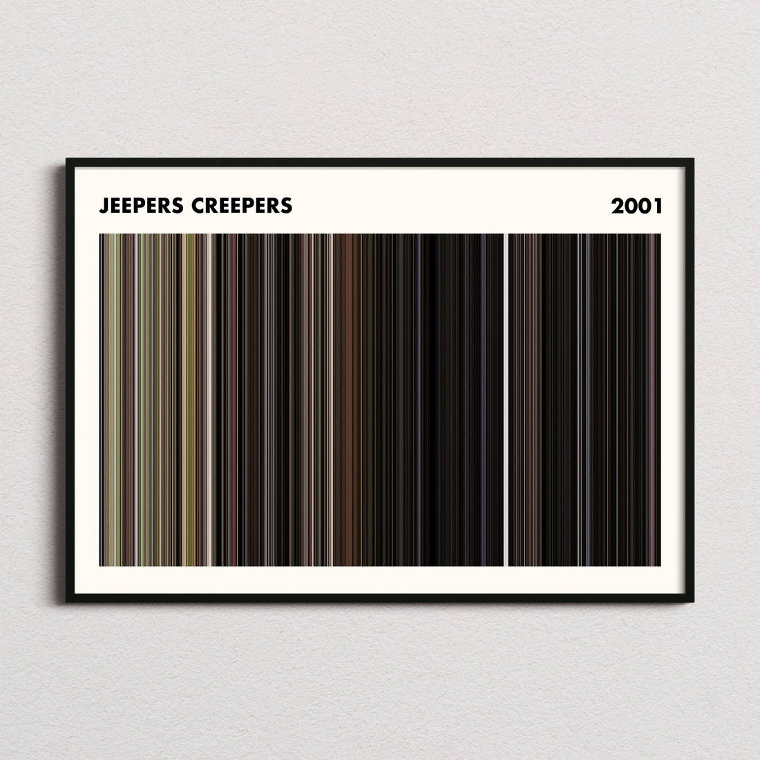 Jeepers Creepers Movie Barcode Poster - Simplified