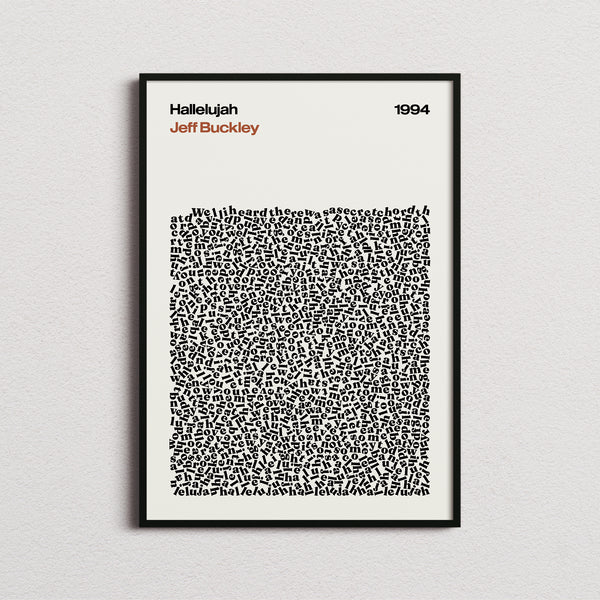 Jeff Buckley Hallelujah Lyric Print