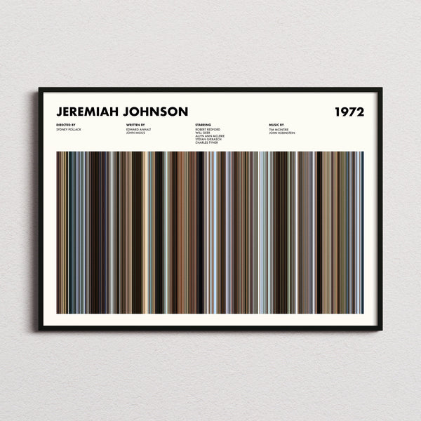Jeremiah Johnson Movie Barcode Poster