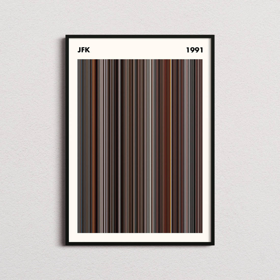 JFK Movie Barcode Poster - Simplified