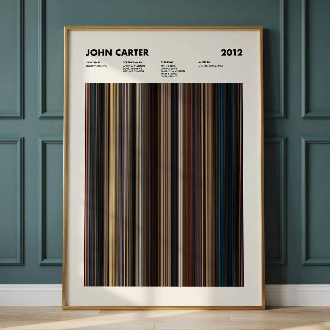 John Carter Movie Barcode Poster
