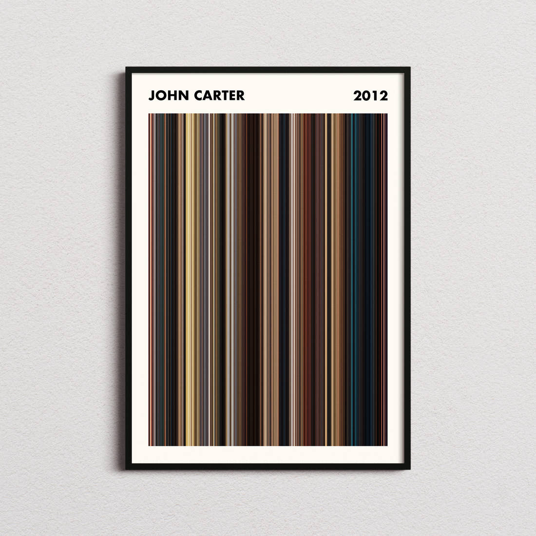John Carter Movie Barcode Poster - Simplified